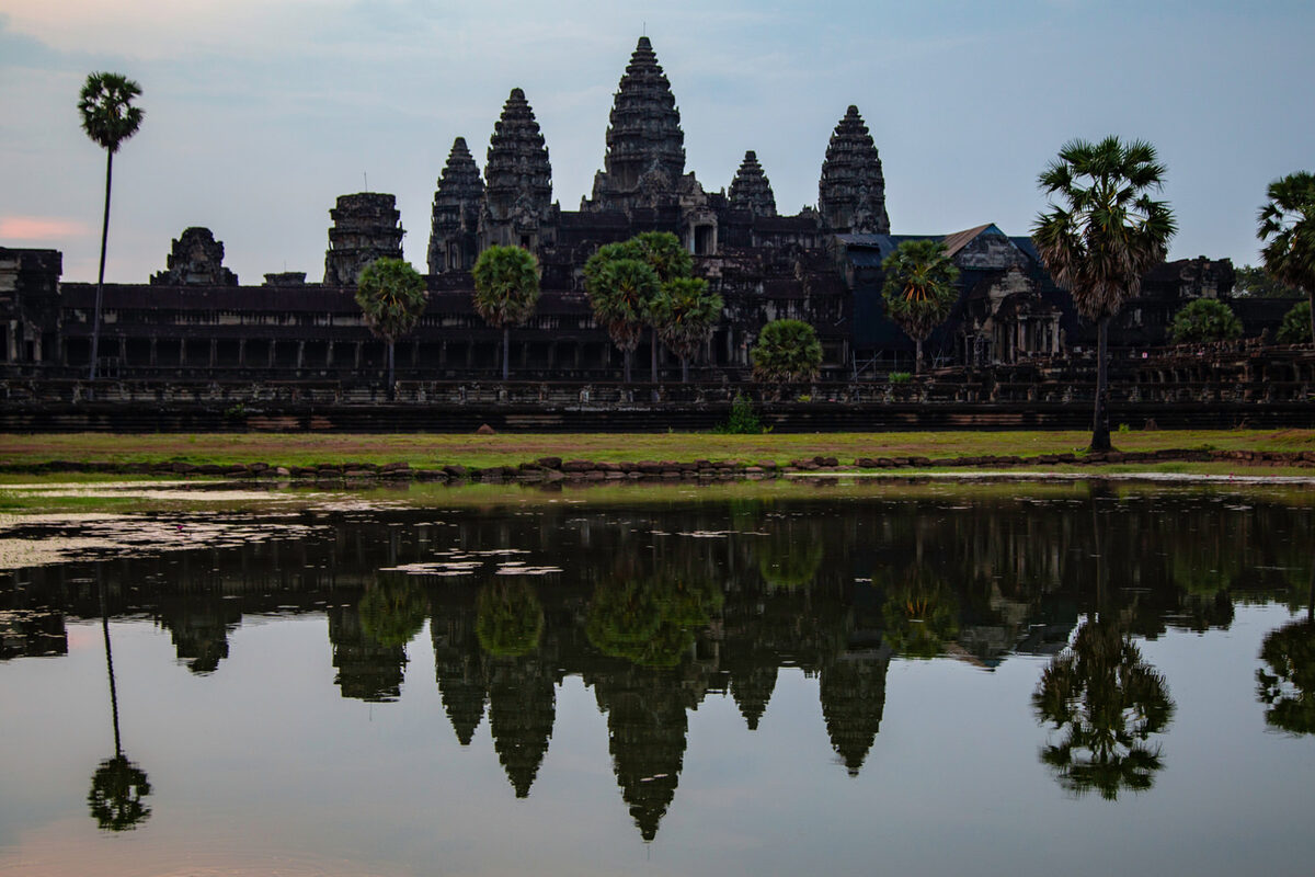Die Tempelanlagen von Angkor Wat in Kambodscha.